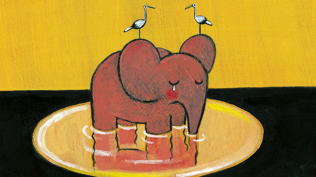 WIE DER KLEINE ROSA ELEFANT EINMAL SEHR TRAURIG WAR UND WIE ES IHM WIEDER GUT GING (Dias + DVD)